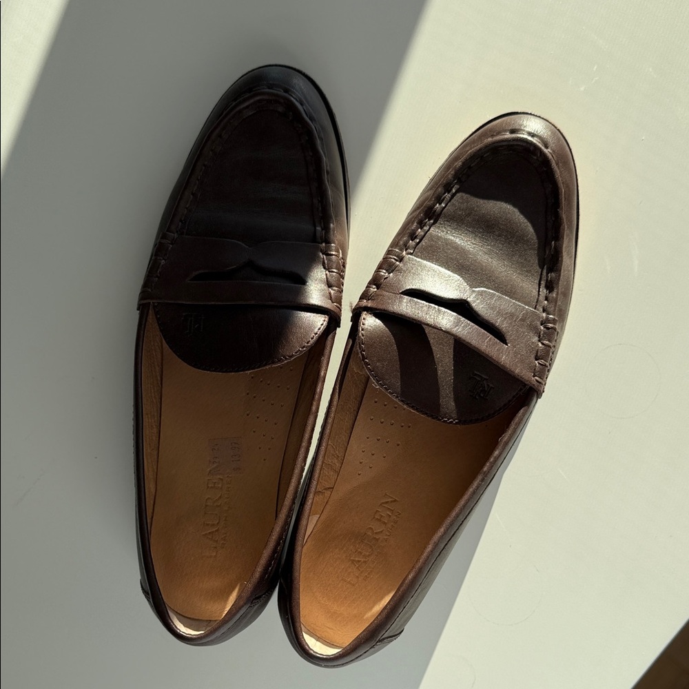 Brown Leather Ralph Lauren vintage Loafers